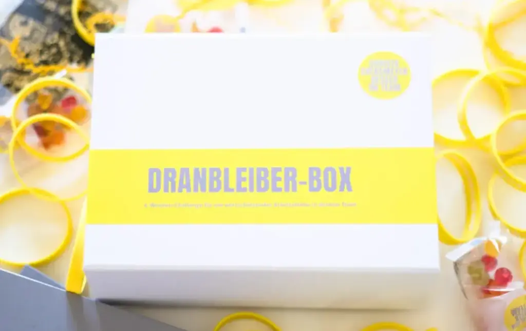 Dranbleiber-Box Verpackung